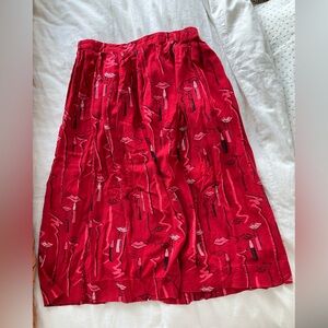Emily and fin lipstick print skirt